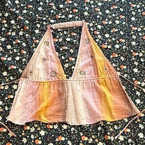 open back beaded zara top beachy coastal vibes